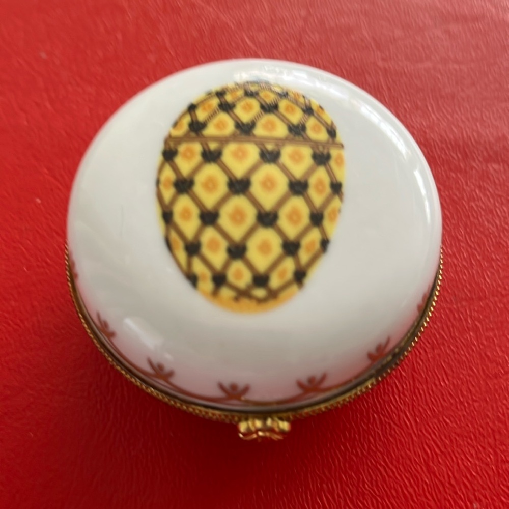 COPY - Romanov Faberge Egg Porcelain Trinket Box